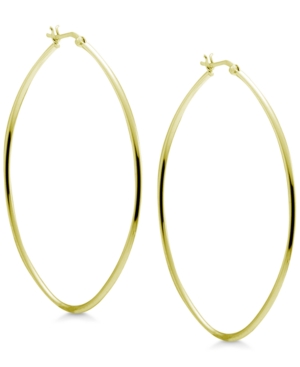 image of Essentials Large Oval Large Hoop Earrings in Gold-Plate