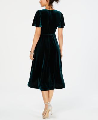 Vince Camuto Velvet Wrap Dress