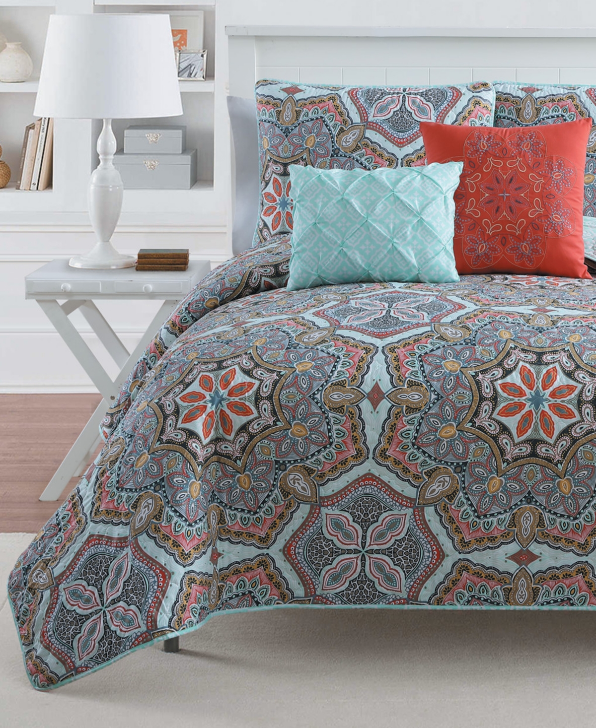 Vcny Home Yara Reversible 4-pc. Twin Xl Quilt Set In Multi