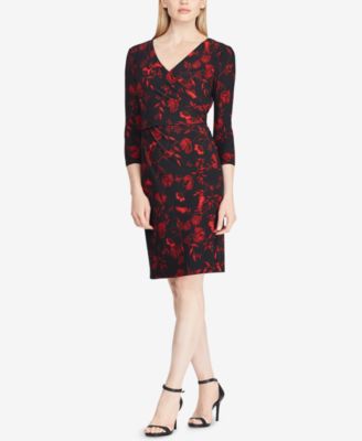 Lauren Ralph Lauren - Petite Floral-Print Velvet Dress