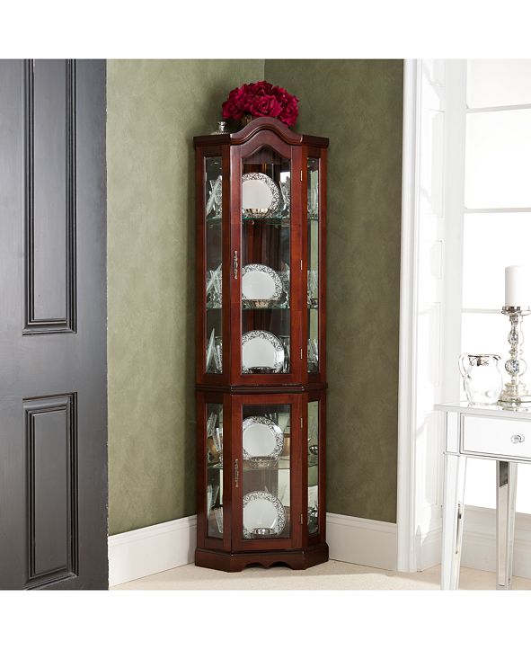 Southern Enterprises Lighted Corner Curio & Reviews Furniture Macy's