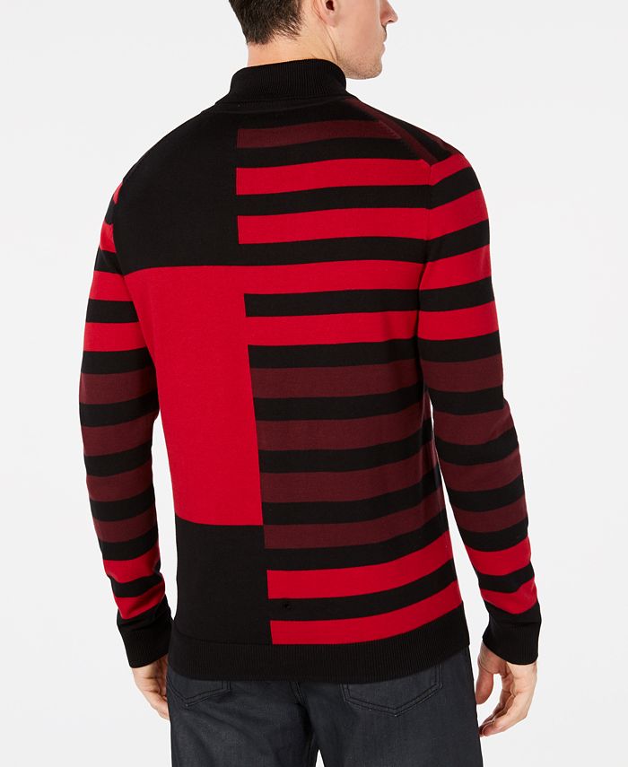 Alfani Men's Regular-Fit Colorblocked Stripe Turtleneck Sweater