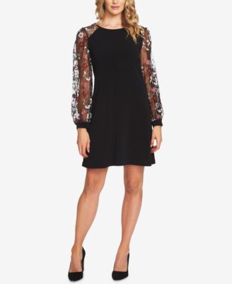 CeCe Puffed-Sleeve Shift Dress