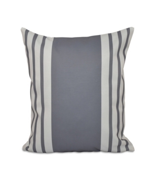 E By Design 16 Inch Gray Decorative Striped Throw Pillow