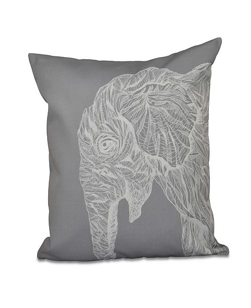 E By Design 16 Inch Gray Decorative Safari Throw Pillow Reviews