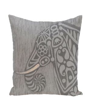 E By Design 16 Inch Gray Decorative Safari Throw Pillow