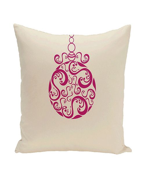 E By Design 16 Inch Off White And Hot Pink Decorative Christmas Throw Pillow Reviews Home Macy S