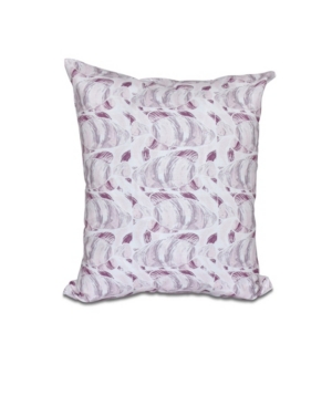 E By Design Fishwich 16 Inch Purple Decorative Coastal Throw Pillow