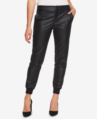 faux leather jogger pants for womens