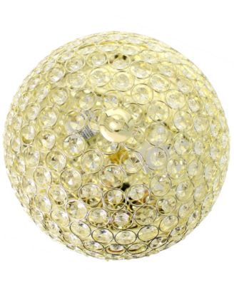 Elegant Designs 2 Light Elipse Crystal Flush Mount Ceiling Light