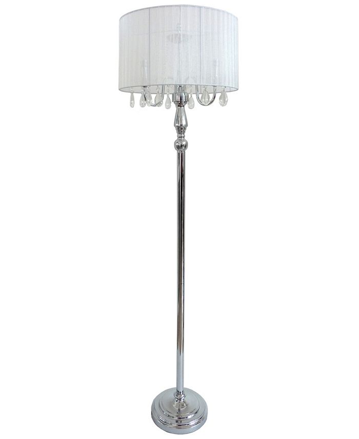 All The Rages Elegant Designs Trendy Romantic Sheer Shade Floor Lamp
