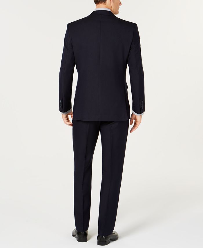 Perry Ellis Men's Slim-Fit Comfort Stretch Navy Solid Suit - Macy's