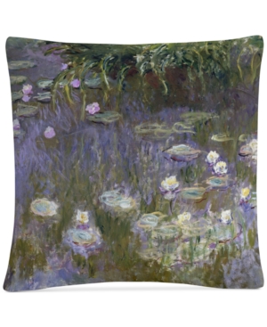 Baldwin Claude Monet Waterlilies Decorative Pillow, 16" X 16" In Multi-colored