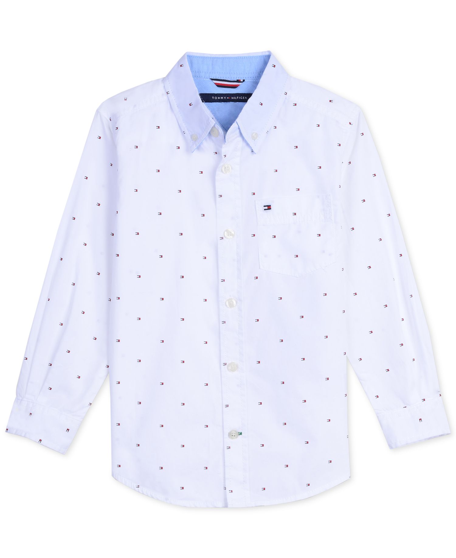 Toddler and Little Boys Fred All Over Print Button-Down Shirt