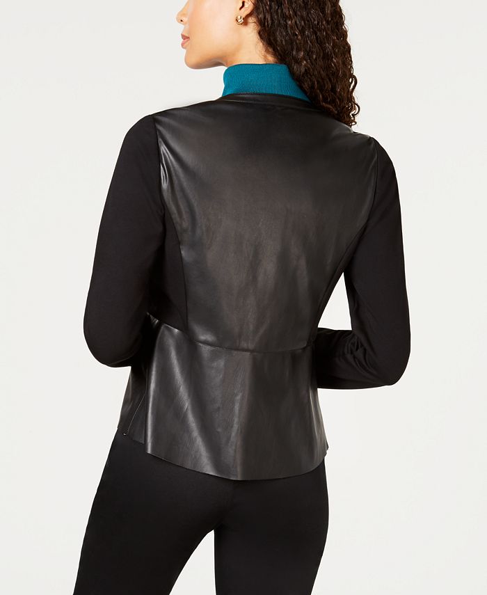 JM Collection MixedMedia FauxLeather Jacket, Created for Macy's Macy's