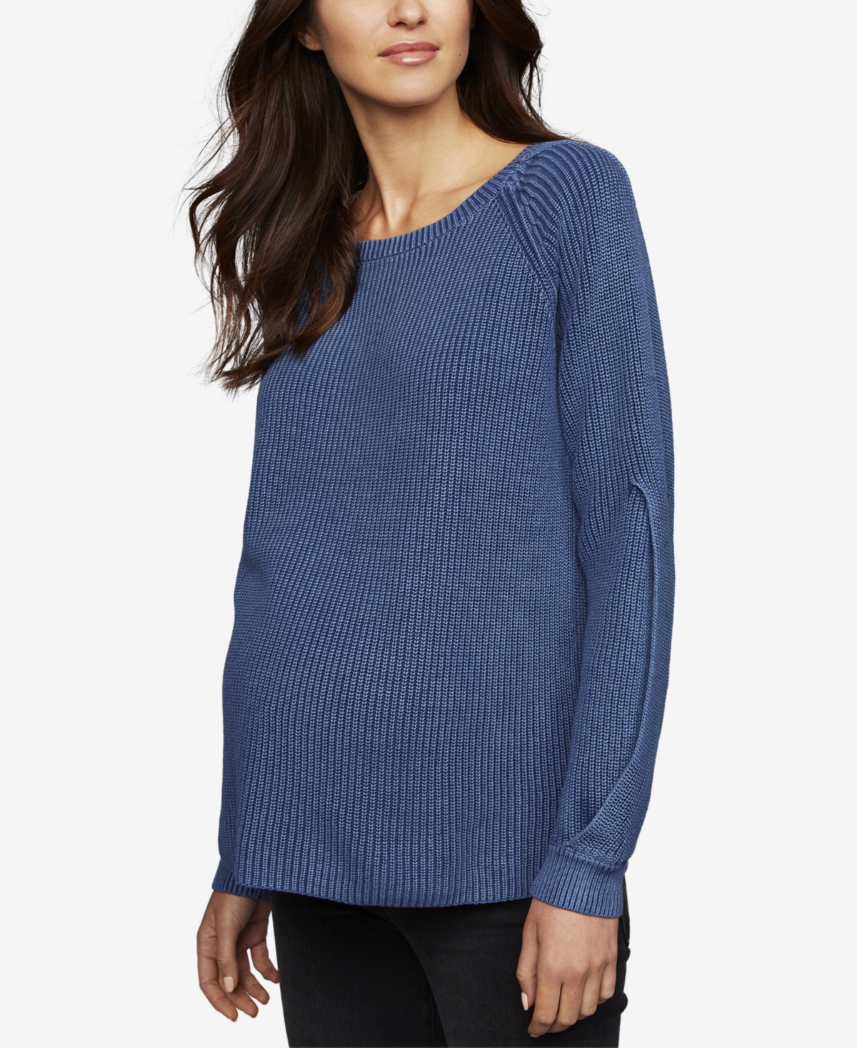 Maternity Boyfriend Sweater - Blue