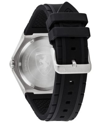 Ferrari Men's Aspire Black Silicone Strap Watch 42mm