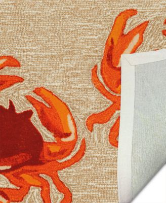 Liora Manne Front Porch Indoor/Outdoor Crabs Natural 2' x 3' Area Rug