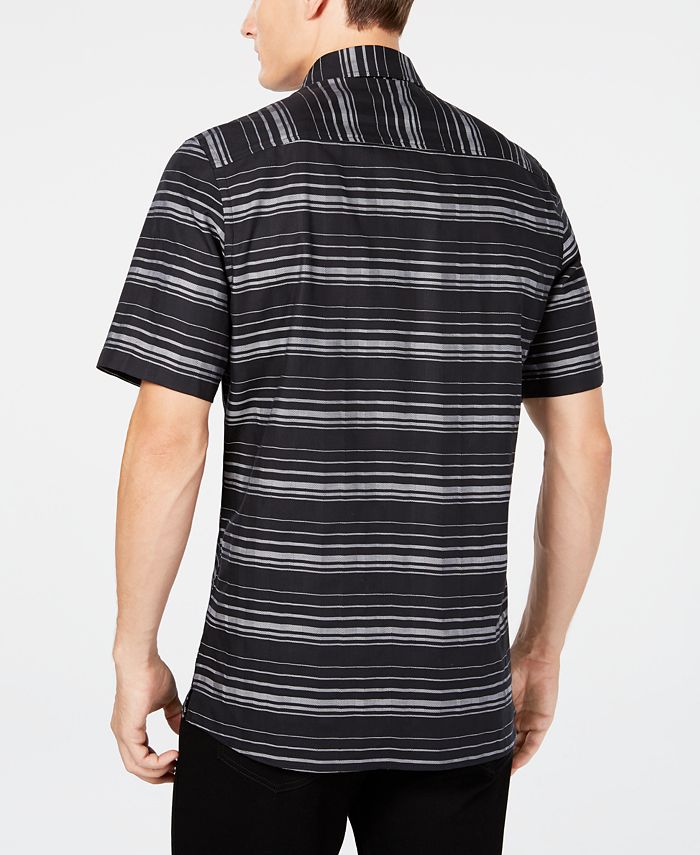 Alfani Men's Short-Sleeve Striped Shirt, Created for Macy's - Macy's