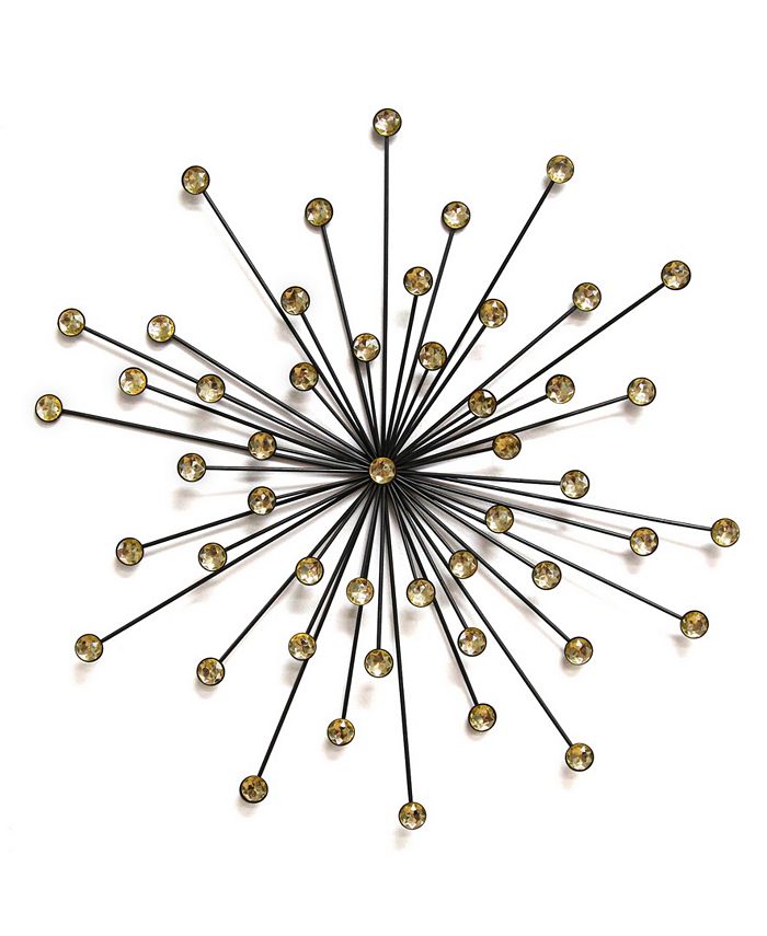 Stratton Home Décor Stratton Home Decor 24" Amber Acrylic Burst Wall