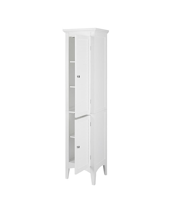 Elegant Home Fashions Slone Linen Tower with 2 Shutter Doors & Reviews
