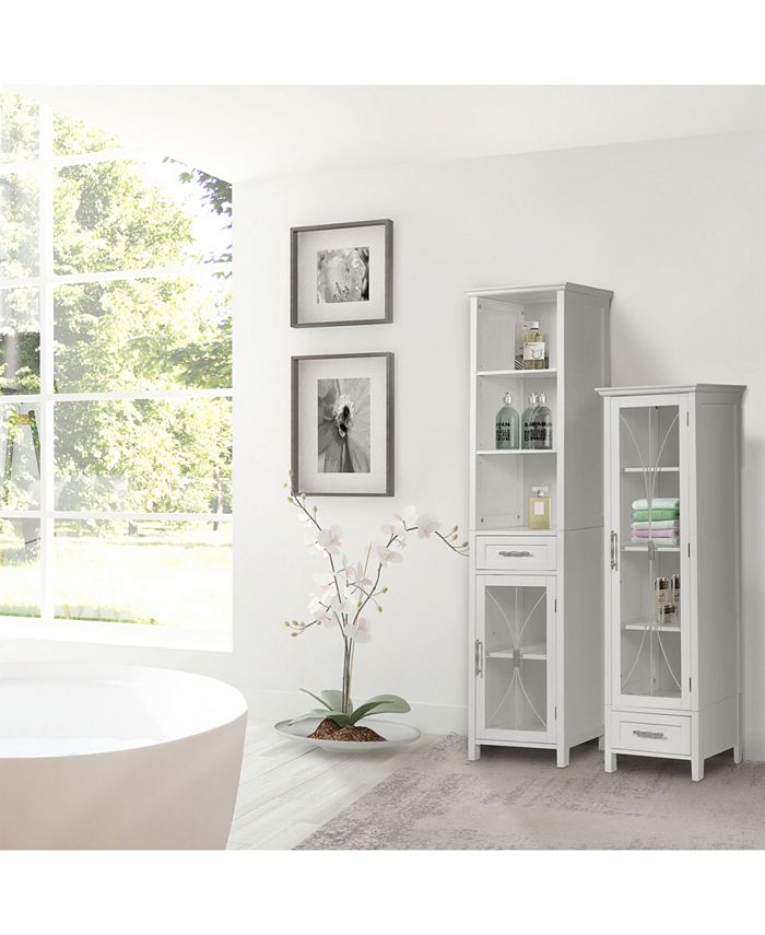 Elegant Home Fashions Delaney Linen with 1 Door and 1 Bottom