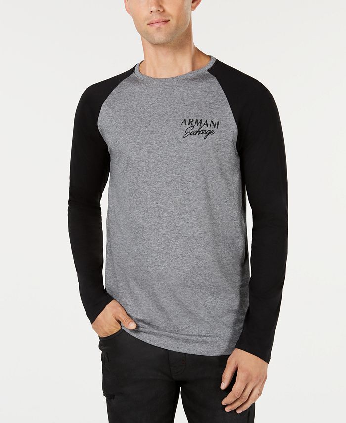 A|X Armani Exchange Raglan Sleeve Baseball Jersey & Reviews - T-Shirts - Men - Macy's
