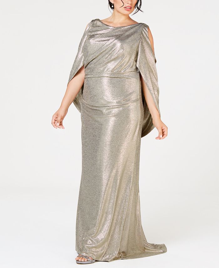 Cold shoulder cape dress online