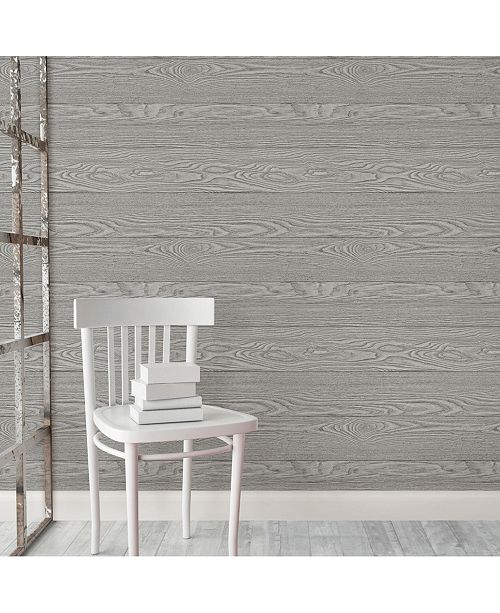 Brewster Home Fashions Grey Salvaged Wood Peel And Stick Wallpaper