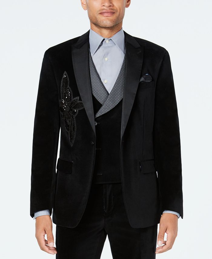 Black suede store suit jacket