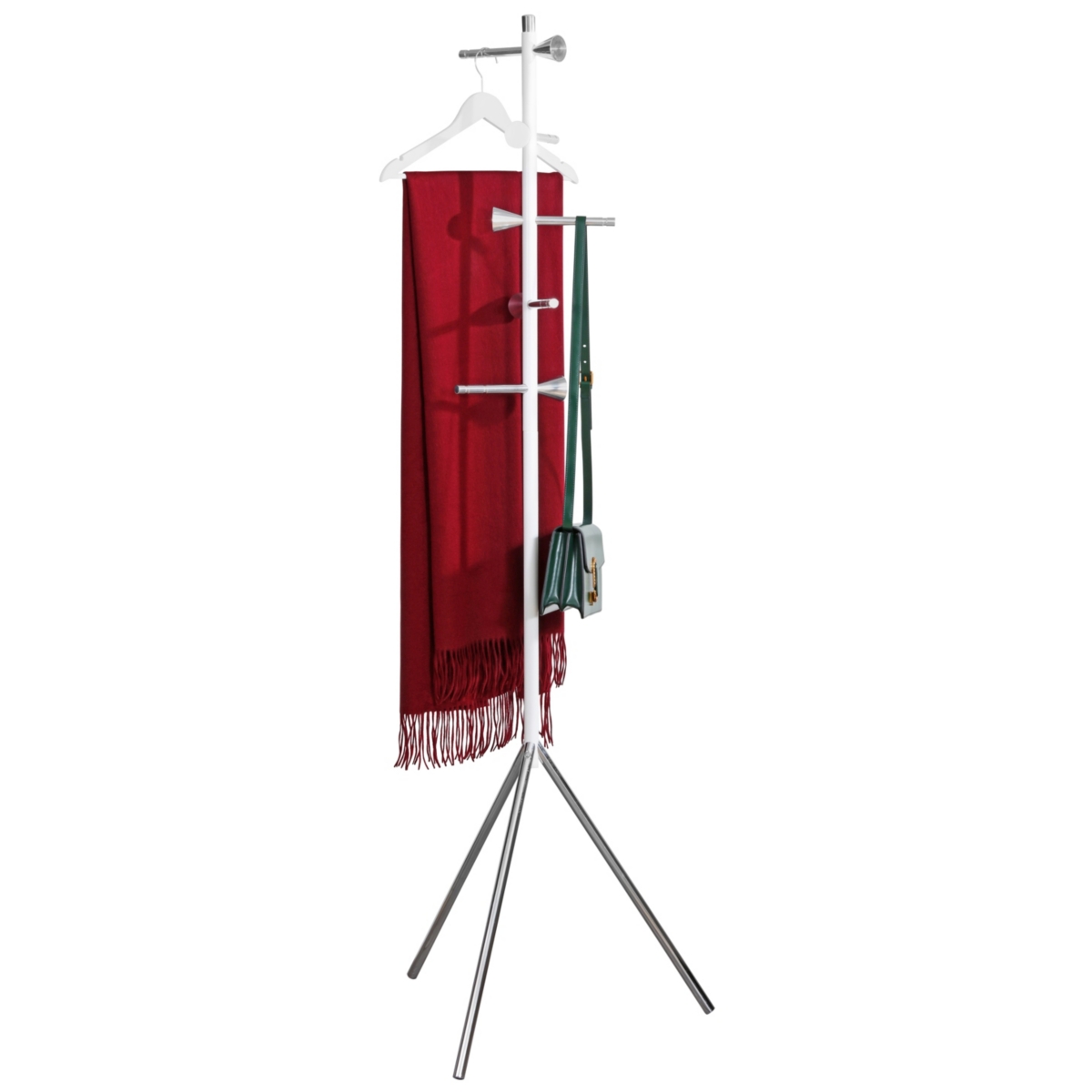 Happimess Aiden Coat Rack In White And Chrome