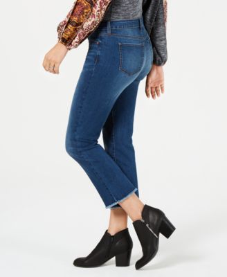 petite raw hem jeans