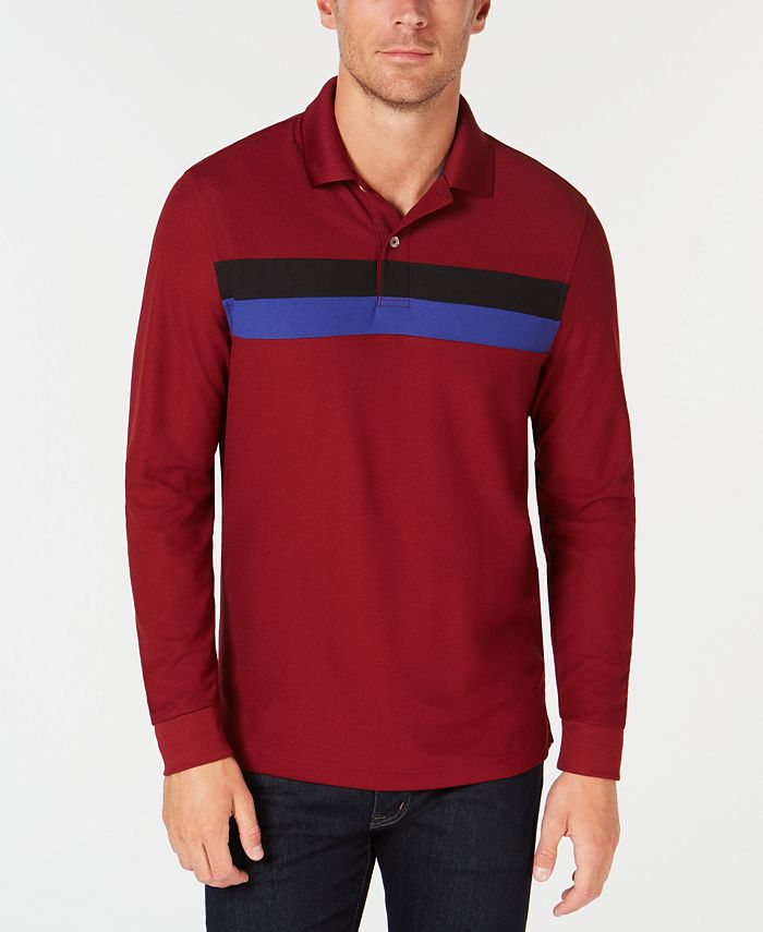 Club room long sleeve polo shirts outlet