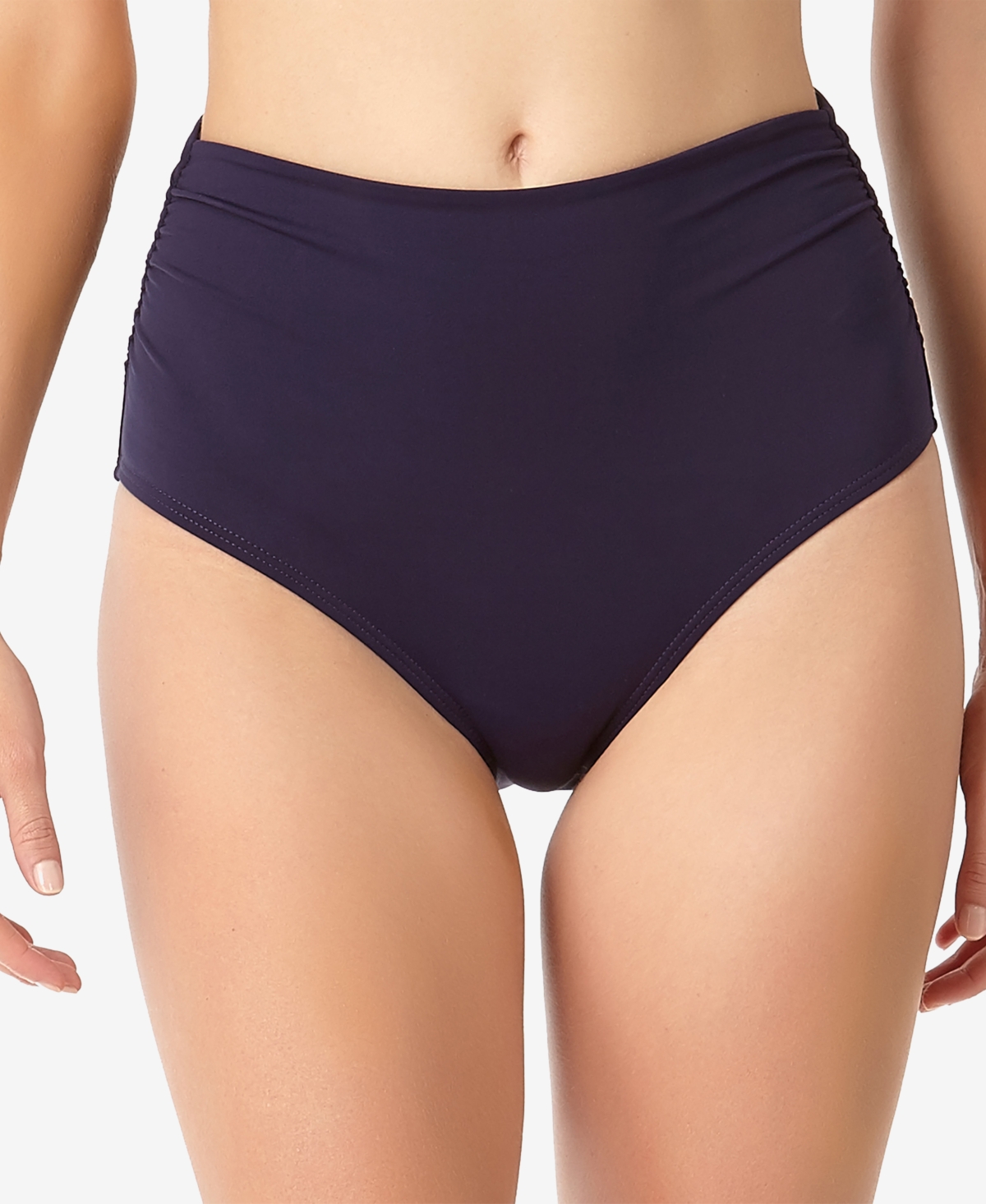 Anne Cole Live In Color High-waist Swim Bottoms In Purple
