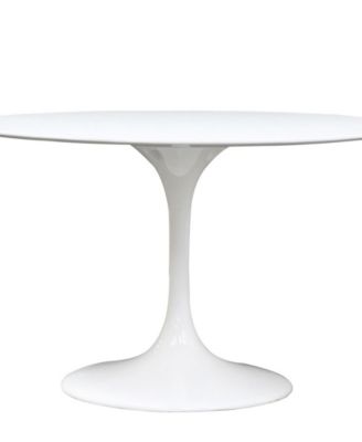 Modway - Lippa 48" Round Fiberglass Dining Table in White