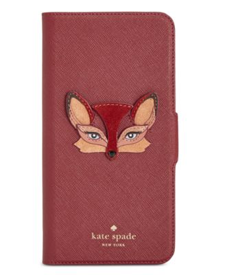 kate spade new york - Fox-Appliqu&eacute; iPhone 8 Plus Folio Case