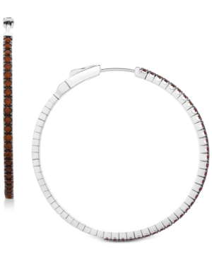 image of Blue Topaz Hoop Earrings (2-5/8 ct. t.w.) in Sterling Silver (Also available in Rhodolite Garnet & Amethyst)