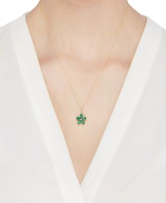 Ruby (2-1/2 ct. t.w.) & Diamond Accent 18" Pendant Necklace in 14k Gold (Also in Emerald)