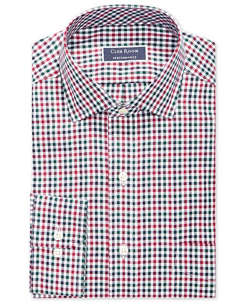 Club Room Men S Big Tall Stretch Small Twill Multi Gingham Dress