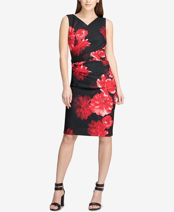 DKNY Floral-Print Sheath Dress, Created for Macy's - Macy's