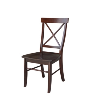 X-Back Chair - With Solid Wood Seat Set of 2