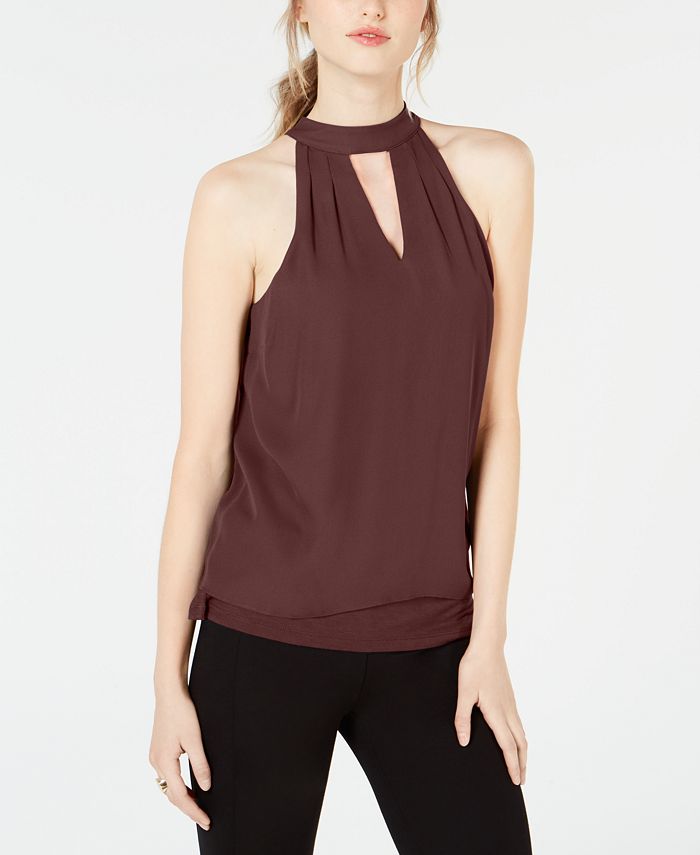 Keyhole Mock Neck Top