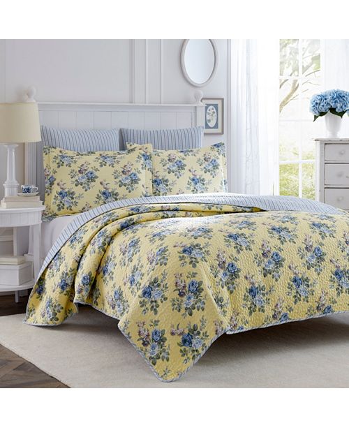 Laura Ashley Twin Linley Yellow Quilt Set Reviews Quilts