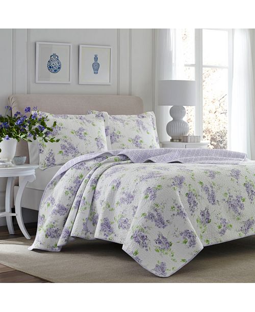 Laura Ashley Twin Keighley Pastel Purple Quilt Set Reviews