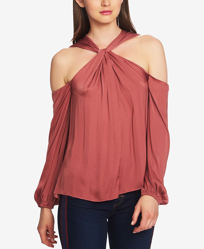 1.STATE Twist Neck Cold Shoulder Blouse Macy s