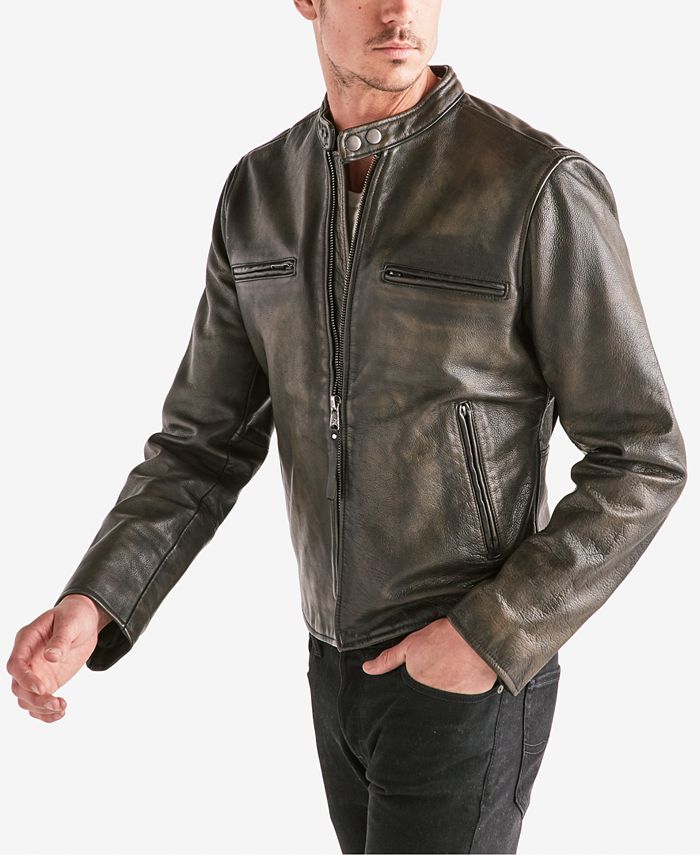 Lucky Brand Men's Leather Bonneville Jacket - Macy's