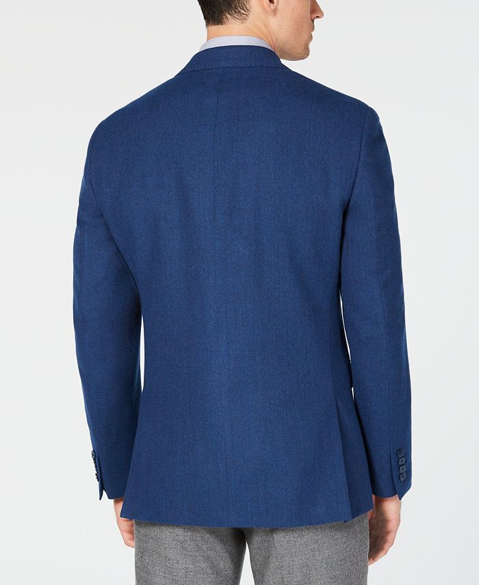 Calvin Klein Men's X Fit SlimFit Blue Mix Wool Sport Coat Macy's