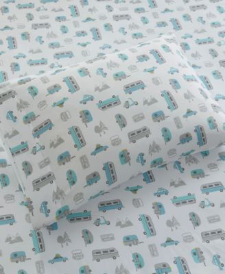 Novelty Printed Microfiber 4-Pc. Sheet Set, Full