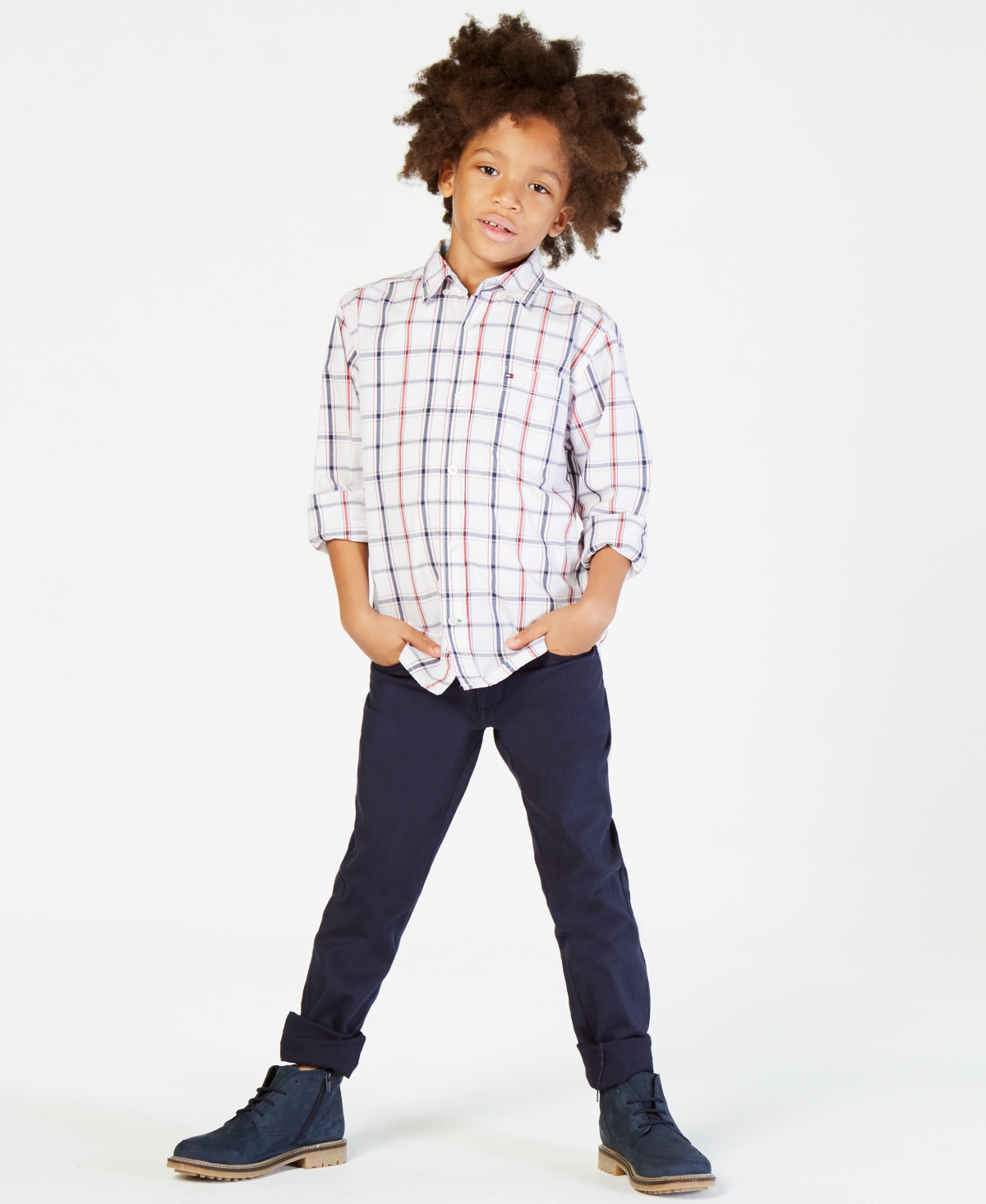 Tommy Hilfiger Big Boys Samuel Plaid Button-Down Shirt