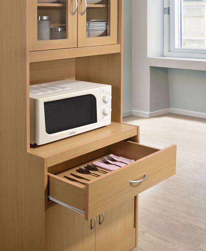 Hodedah Kitchen with Top and Bottom Enclosed Space, 1